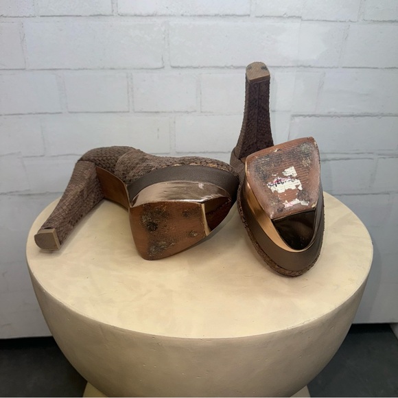 WildPair - metallic python chunky block heel platforms - Picture 10 of 13